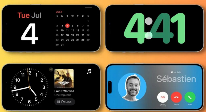 雄关区苹果手机维修分享iOS17横屏充电待机显示有什么好处 